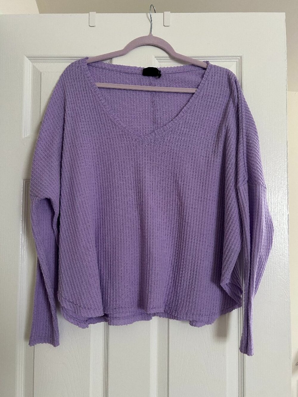 Purple Uban Outfitters Waffle Knit Sweater